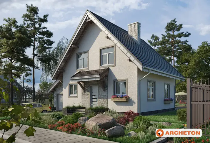 Проект коттеджа Астер Нео - зеркальное отражение